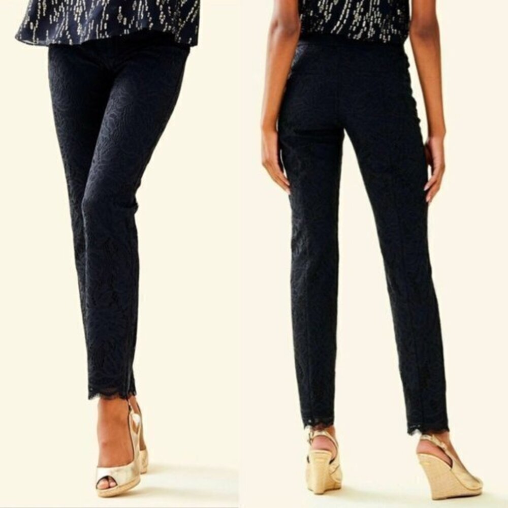 Lilly Pulitzer Navy Cropped Pants